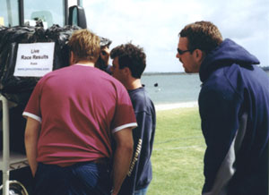 Watching live race results on the Internet